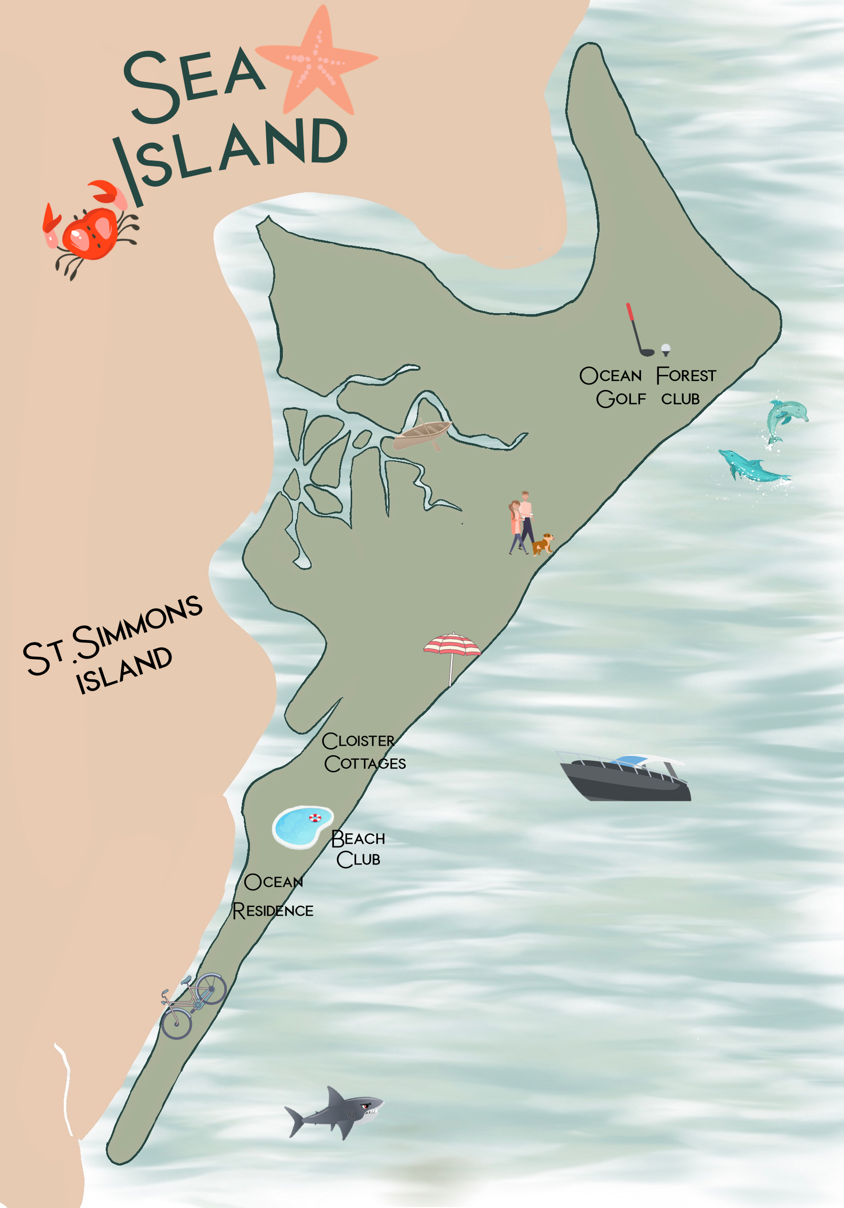Sea Island Map